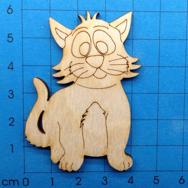 Katze sitzend aus Holz Zu verkaufen – Bild 5