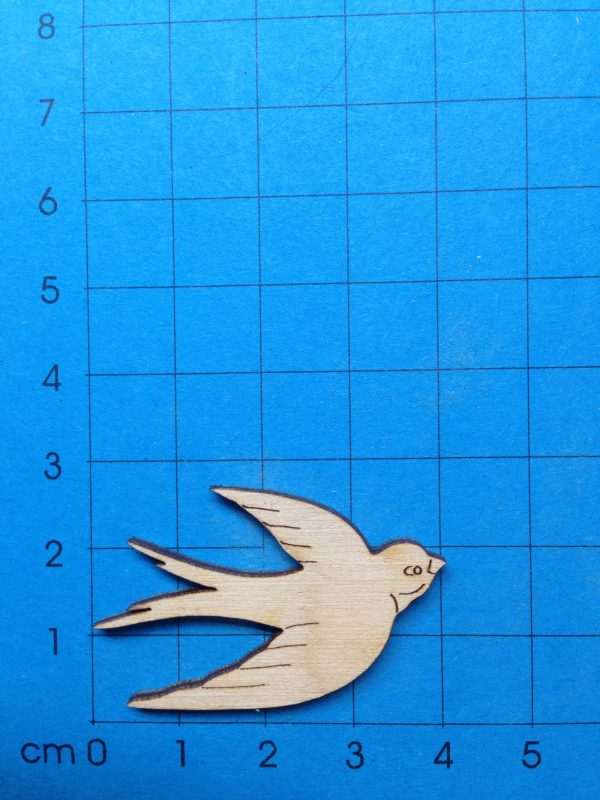 Schwalbe aus Holz 4cm Verkauf