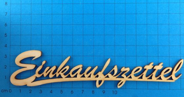 Schriftzug  Einkaufszettel  aus Holz Zu verkaufen