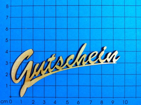 Schriftzug  Gutschein  aus Holz Angebot