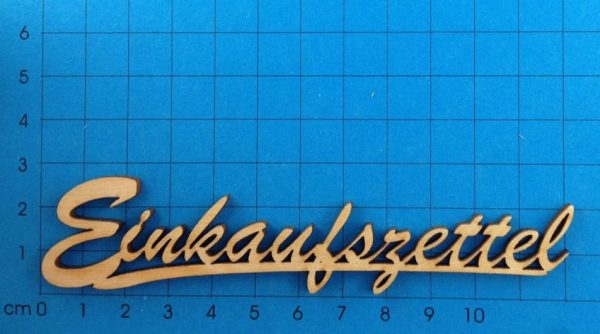 Schriftzug  Einkaufszettel  aus Holz Zu verkaufen – Bild 3