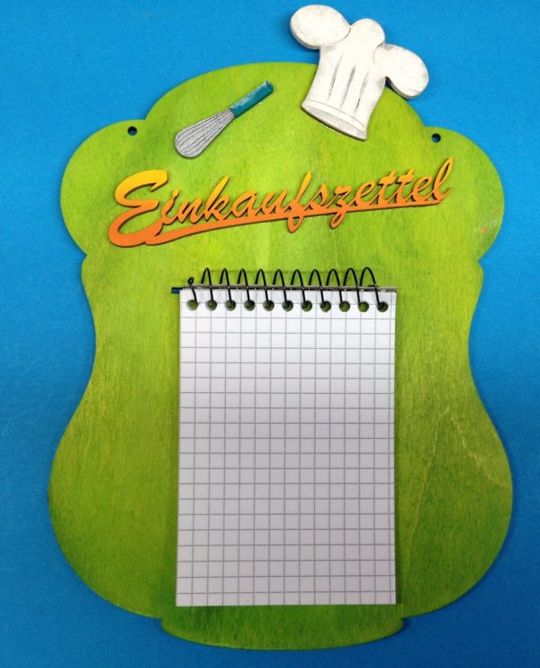 Schriftzug  Einkaufszettel  aus Holz Zu verkaufen – Bild 4