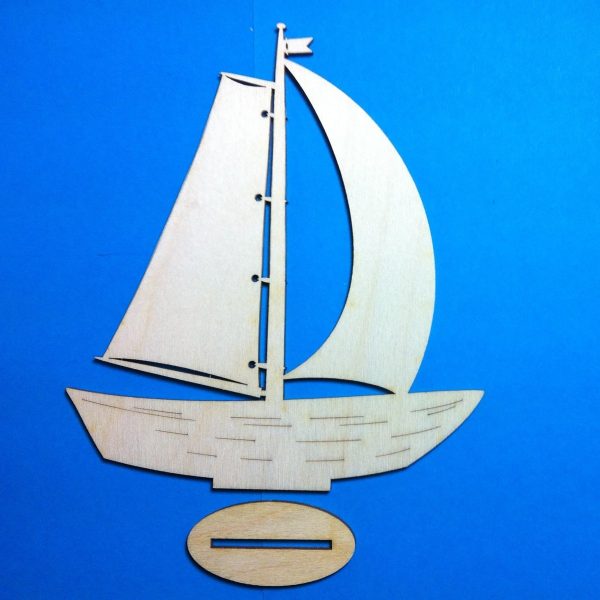 Boot zum Stecken 40cm aus Holz Schn?ppchen