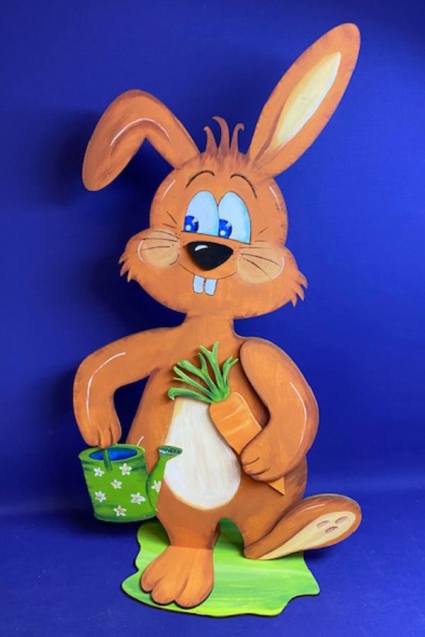 Hase laufend aus Holz ca. 70cm Im Angebot