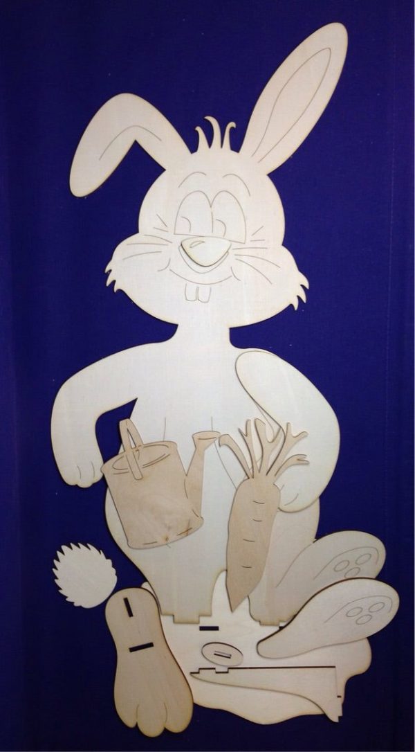 Hase laufend aus Holz ca. 70cm Im Angebot – Bild 3