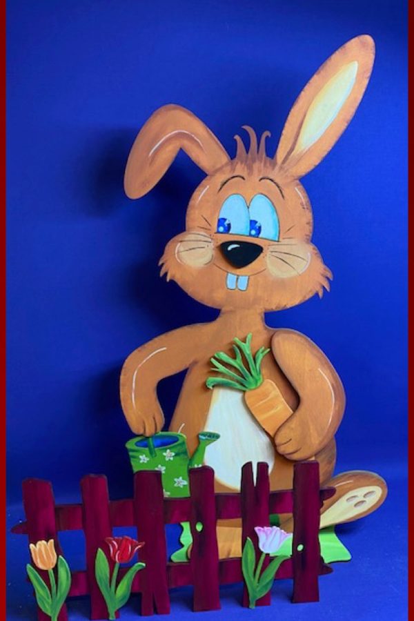 Hase laufend aus Holz ca. 70cm Im Angebot – Bild 2